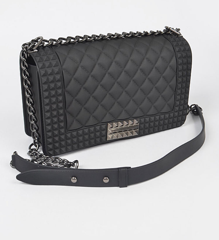 Studded chained bag