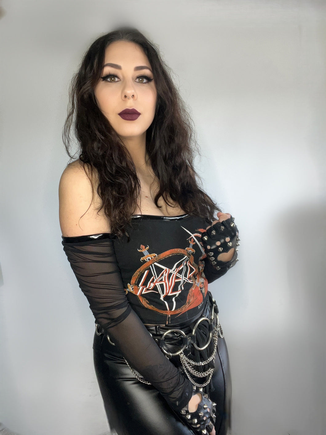 Slayer show no mercy crop top